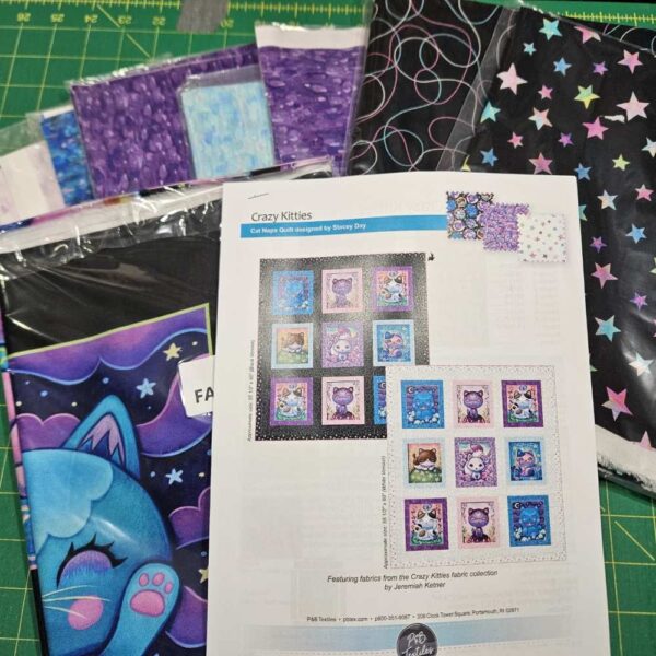 Crazy Kitties Panel Quilt Kit - 55 x 60 inches