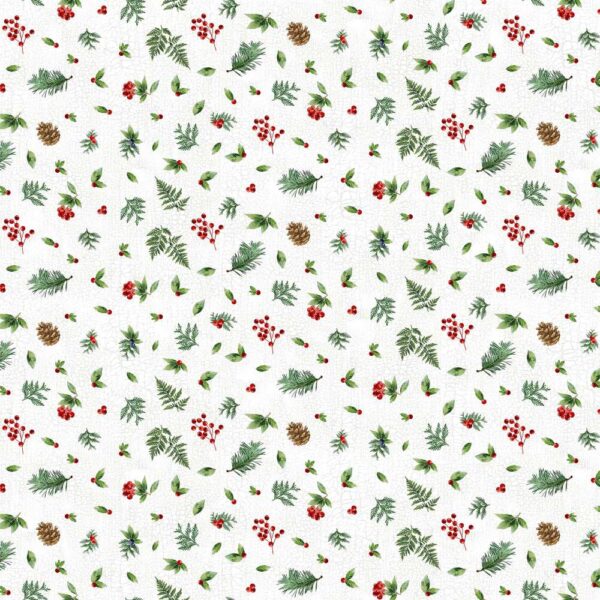 Northcott Winter Song Pine Cone Toss - 27806-10