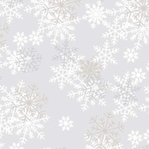 Light Grey Snowflakes 108in Wide Back # 51461-1