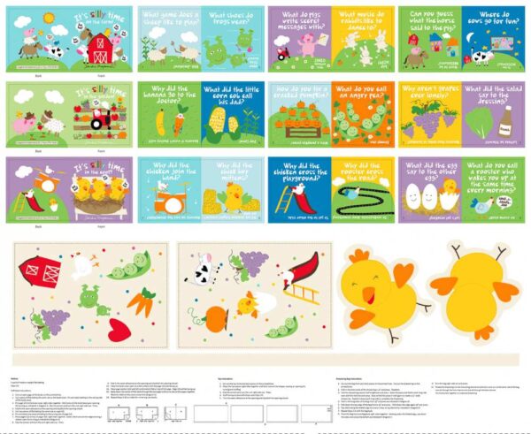 Multi It's Silly Time Small Books 36 Inch repeat # 8186PS-01