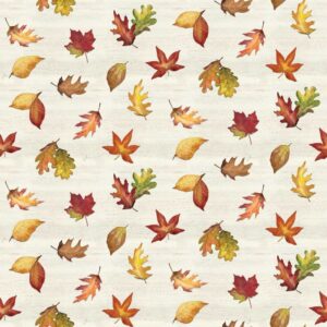 Covered Bridges in Fall Leaf Toss Cream # CD16211R-CREAM