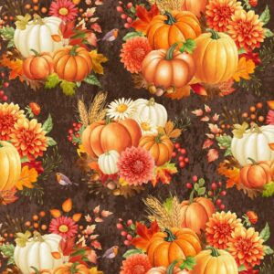 Brown Pumpkin Floral Bouquet # CD3512-BROWN