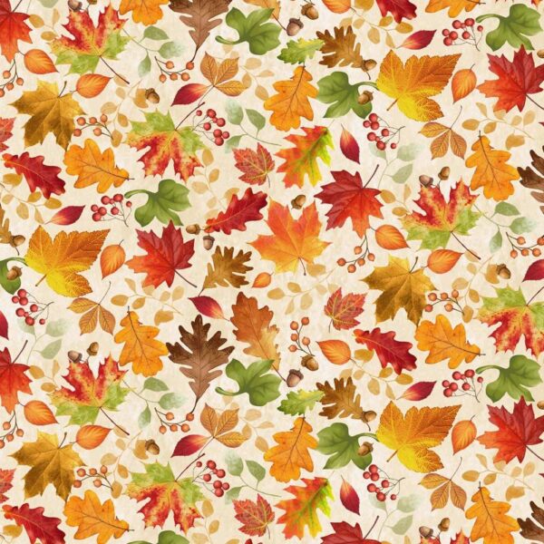 Cream Tossed Fall Leaves # CD3515-CREAM