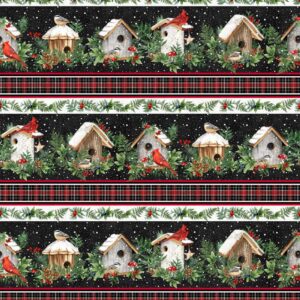 Northcott Winter Song Border Stripe - DP27801-99