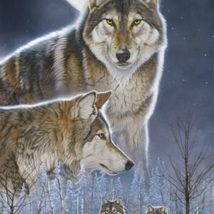 Northcott Wild at Heart Wolf Panel - DP28190-46