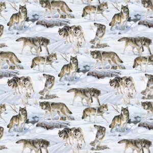 Northcott Wild at Heart Wolves - DP28192-42