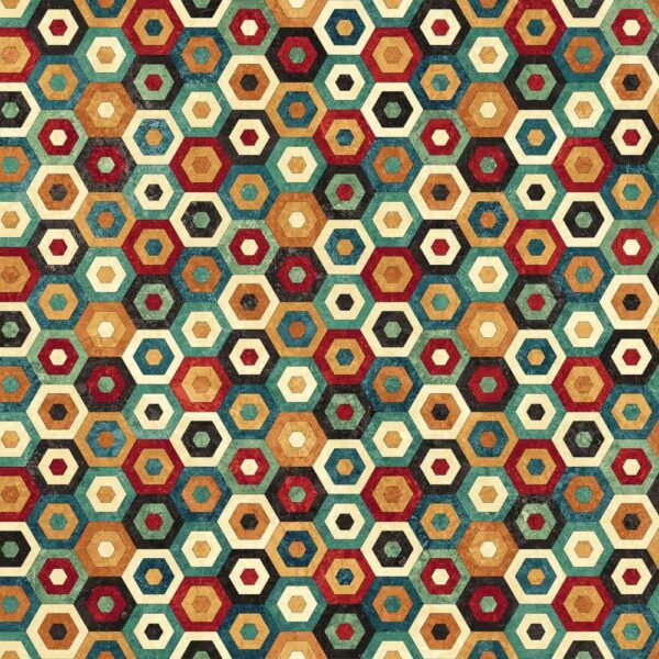 Northcott Stonehenge Stitchin Hexie Quilt - DP28350-12