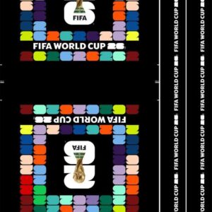 Northcott FIFA tote bag panel - FIFAC109-99