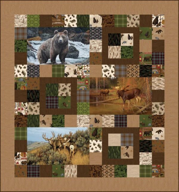Majestic Animals Majestic Animals Panel Quilt Kit 64" x 68" # KT-15980