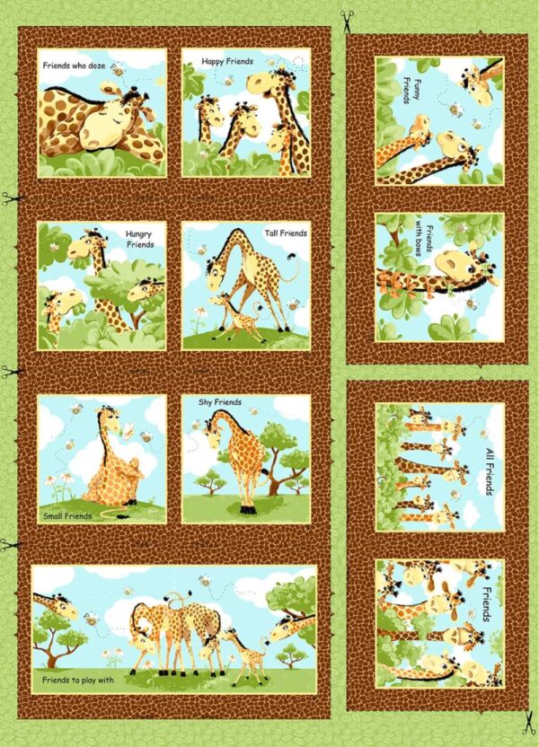 Zoe the Giraffe Storybook Panel 36in x 43/44in # SB20356-280