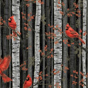Black/Gold Berries And Birch # X7794H-4G