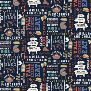 Black Backyard BBQ Digital Words # Y4416-3