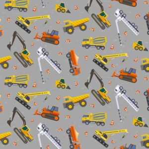 Gray Let's Go Digital Construction Vehicles # Y4465-6