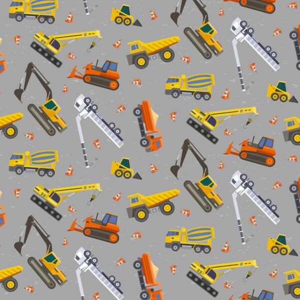 Gray Let's Go Digital Construction Vehicles # Y4465-6