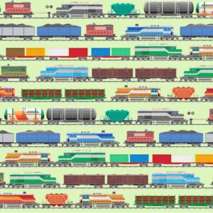 Light Green Let's Go Digital Trains # Y4466-20