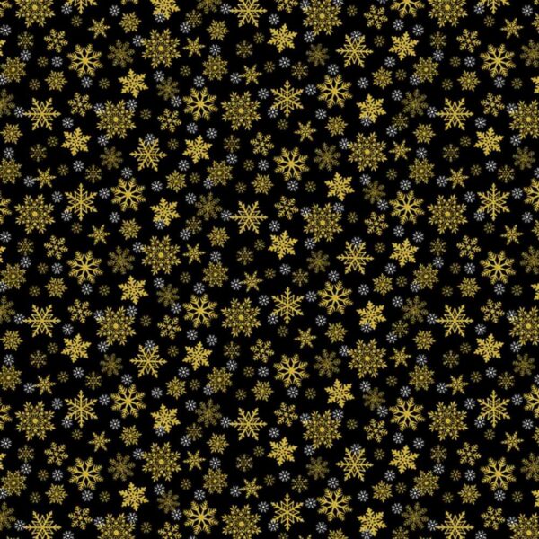 Black Metallic Snowflackes # CM3627-BLACK