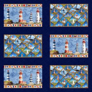 Nautical Lighthouse Placemat Panel 36in # CD3768-NAUTICAL