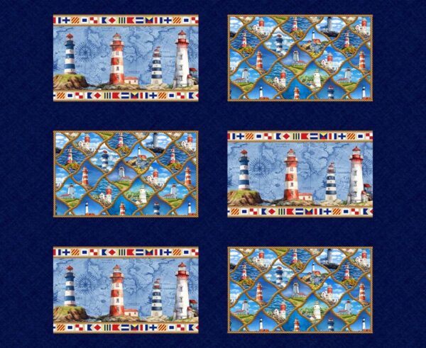 Nautical Lighthouse Placemat Panel 36in # CD3768-NAUTICAL