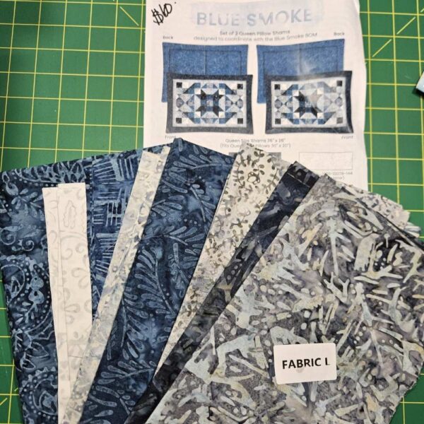 Blue Smoke Pillow Shams Queen Size - 2 shams